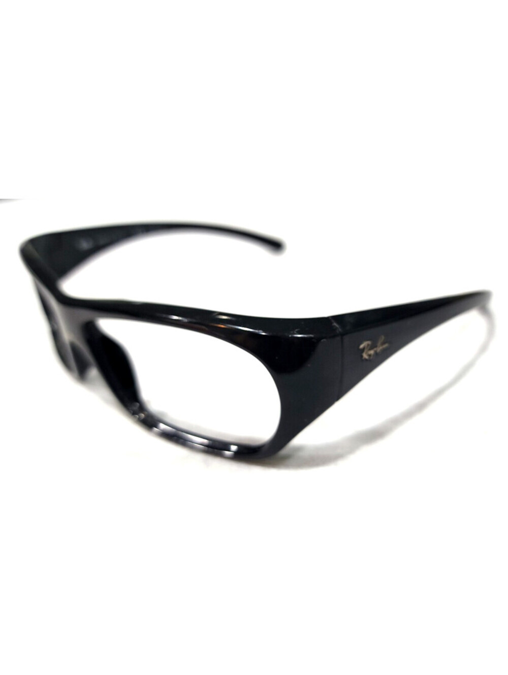 Ray Ban RB4111 601/58 Black Rectangle Sunglasses Frame Scratched Bridge